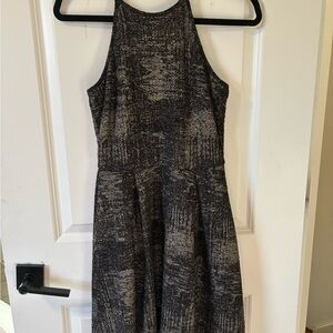 Monteau Black and Gold Midi Dress